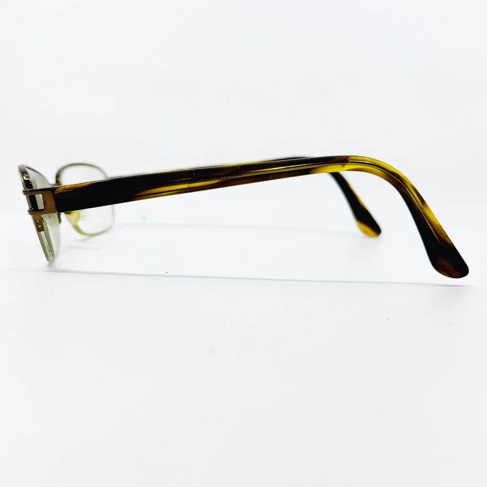 Genesis Eyeglasses Mens Brown Tortoise Half Rim G5016 53-18-135